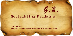Gottschling Magdolna névjegykártya